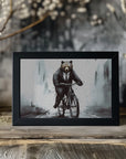Plakat - Bear on bike