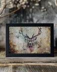 Plakat - Deer Animal Vintage Art Illustration Wallart 07