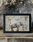 Poster - Elephant Animal Vintage Art Illustration Wallart 07
