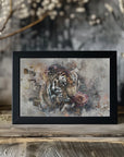 Poster - Tiger Animal Vintage Art Illustration Wallart 16