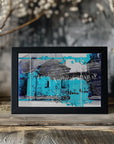 Plakat - Collage Architecture Blue