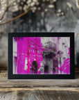 Plakat - Collage Architecture pink