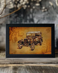 Poster - Classic car Sepia Illustration 32