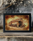 Plakat - Train - Sepia Illustration 48