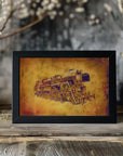 Plakat - Train - Sepia Illustration 74