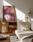 Plakat - Arleth ranunculus bouquet in warm pink