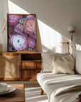 Poster - Arleth ranunculus bouquet in cold pink
