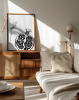 Poster - Line art pomegranates