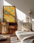 Poster - Gold accented California poppies