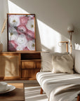 Plakat - Scattered ranunculus in muted pink I