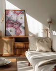 Poster - Scattered ranunculus in muted pink II