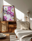Plakat - Scattered ranunculus in pink II