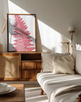 Plakat - Pink fern leaf