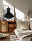 Poster - Little black dress in hanger