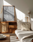 Poster - Map of Zaragoza (Spain) in gray vintage style
