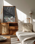 Poster - Let's stay in with frosty bouquet