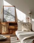 Poster - Lone fir in the snow