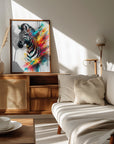 Poster - Colorful Zebra