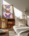 Poster - Colorful floral butterflies II