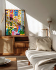 Plakat - A Woman In A Kitchen With Flowers - Admen.dk