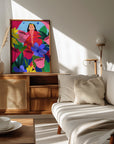 Plakat - Woman in Flower Garden