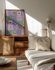 Poster - Colorful digital grandma squares II