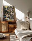 Poster - Ragni moody flowers in gold