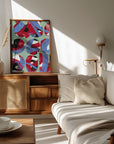 Plakat - Dry directional strokes abstract 03