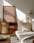 Plakat - Line art organic shape in nude