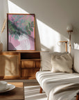 Poster - Pink floral stocking