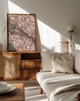 Plakat - Cabincore Scene Pattern - Mocha Mousse