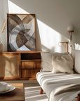 Plakat - Abstract Art Beige Brown Geo Abstract