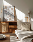 Poster - Abstract Brown Cubes