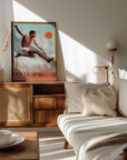 Plakat - Leaping Soccer Player