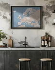 Poster - Amias detailed map of Europe
