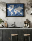 Poster - Hudson world map
