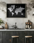 Plakat - Eban world map in Spanish
