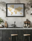 Plakat - Rossie world map in Spanish
