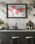Plakat - Tatiana world map in Spanish