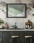 Poster - Highly detailed map of the United States, Oriole