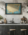 Poster - Highly detailed map of the United States, Lexy