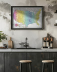 Poster - Highly detailed map of the United States, Jude