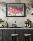 Poster - Highly detailed map of the United States, Tatiana