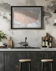Poster - Highly detailed map of the United States, Lynette