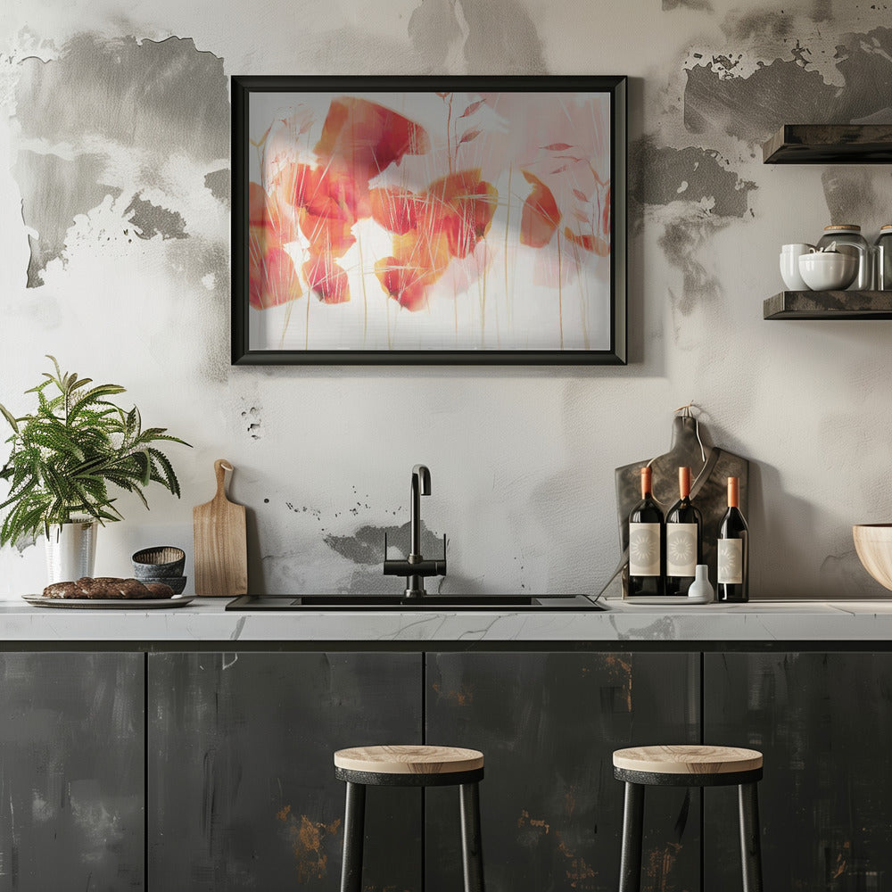 Plakat - Modern poppies