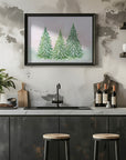 Plakat - The snowy trees