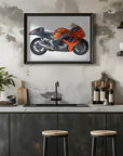 Poster - Motorbike red 03