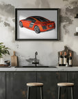 Plakat - Red Modern Car