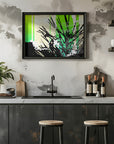 Plakat - Collage Plants Lime Green