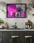 Plakat - Collage Architecture pink